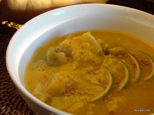 Fish Soup with Ginger and Pumpkin